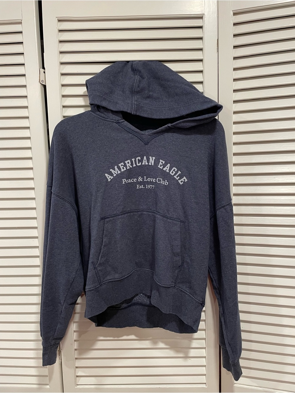 American Eagle Outfitters Navy Blue Hoodie Sweatshirt